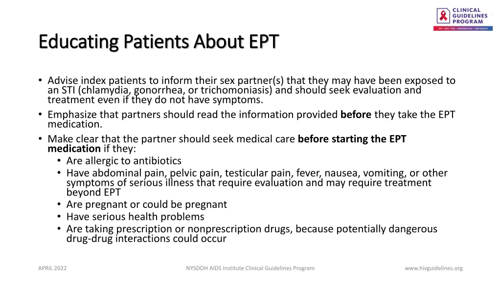 educating patients about ept educating patients