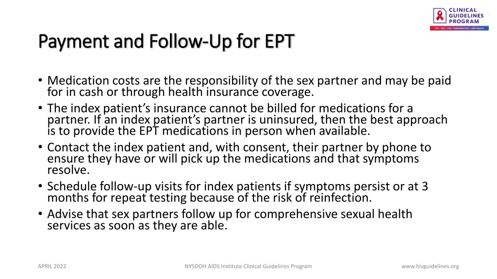payment and follow payment and follow up for ept