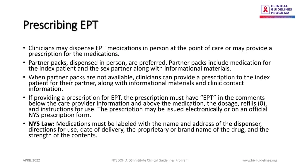 prescribing ept prescribing ept