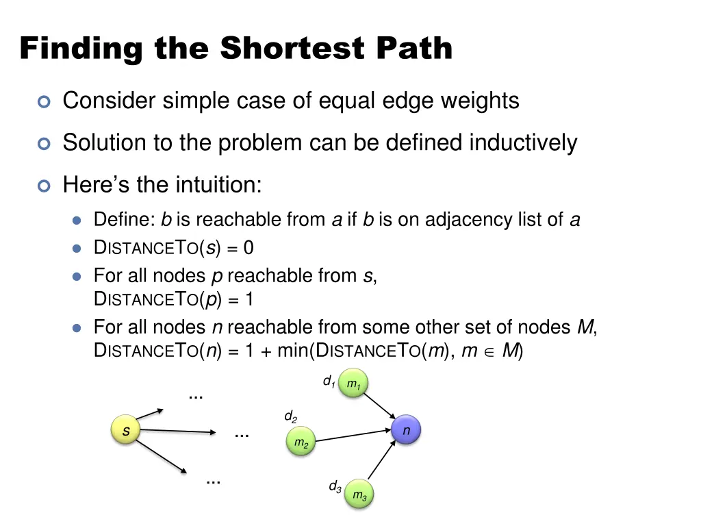 finding the shortest path