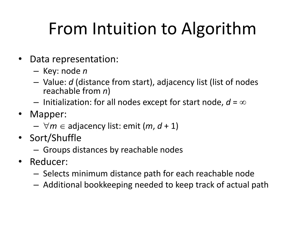 from intuition to algorithm