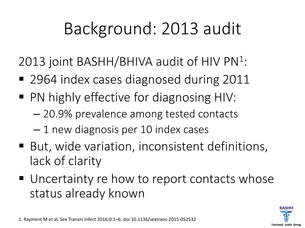 background 2013 audit