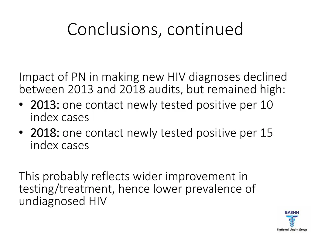 conclusions continued