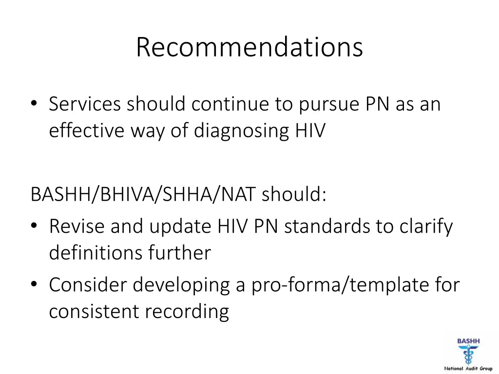 recommendations