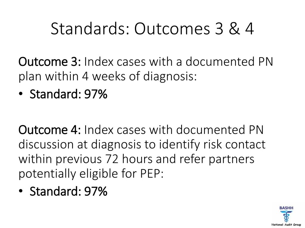 standards outcomes 3 4