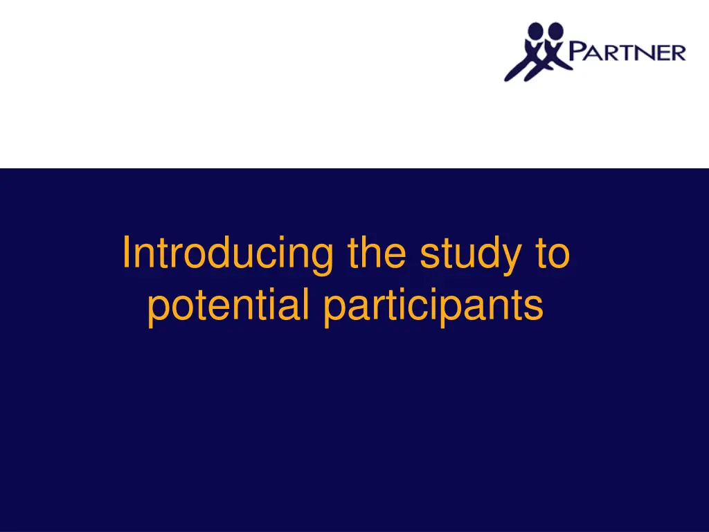 introducing the study to potential participants