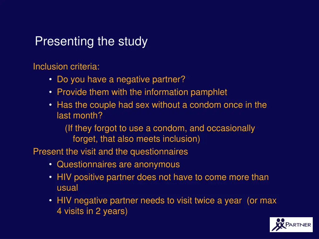 presenting the study 1