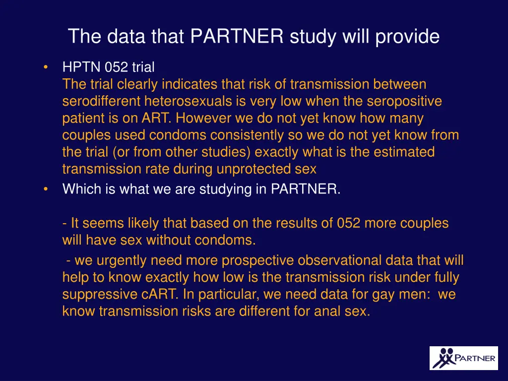 the data that partner study will provide