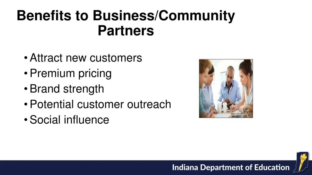 benefits to business community partners