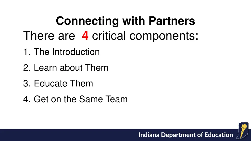 connecting with partners there are 4 critical