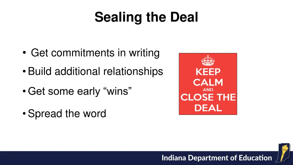 sealing the deal