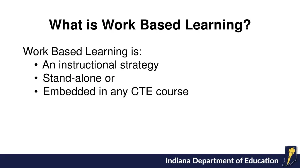 what is work based learning