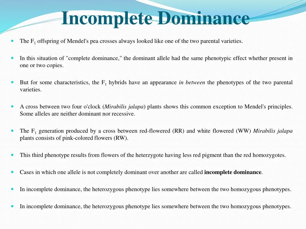 incomplete dominance