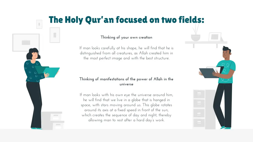 the holy qur an focused on two fields