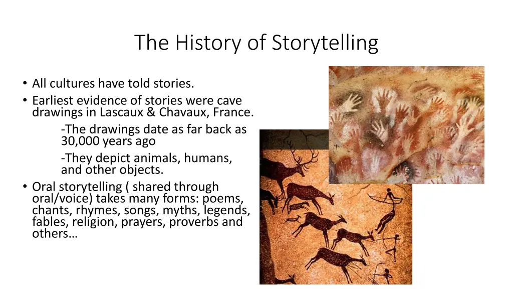 the history of storytelling