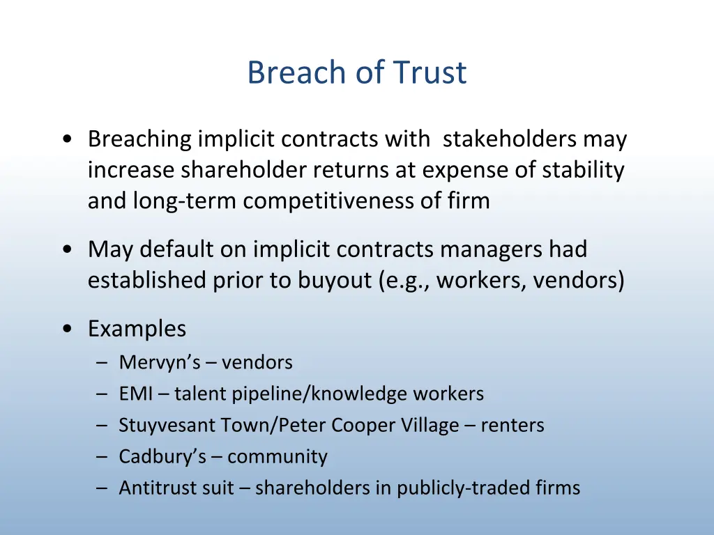 breach of trust