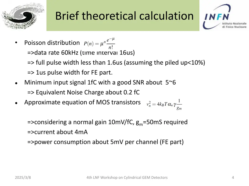 brief theoretical calculation