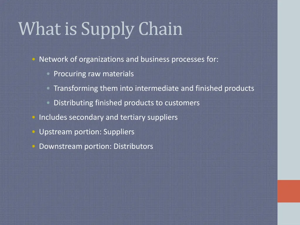 what is supply chain