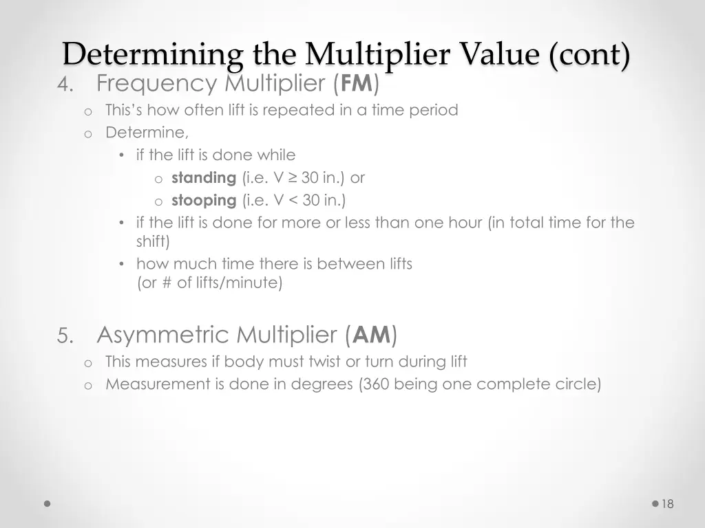 determining the multiplier value cont 4 frequency