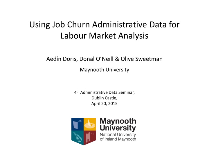 using job churn administrative data for labour