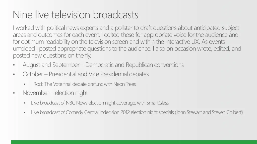 i worked with political news experts