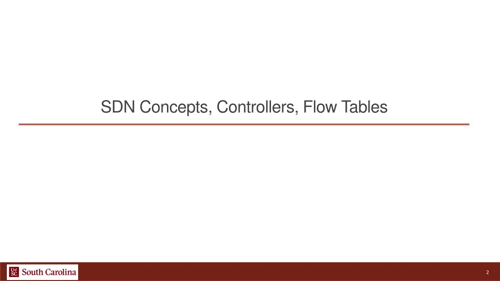 sdn concepts controllers flow tables