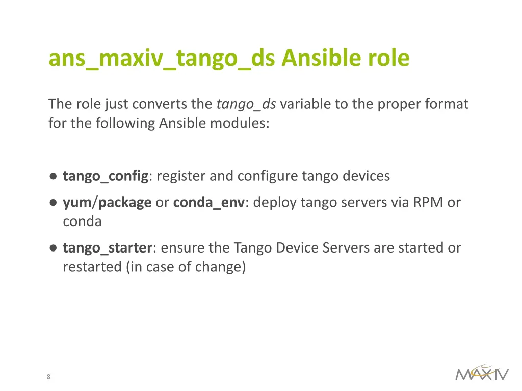 ans maxiv tango ds ansible role 1