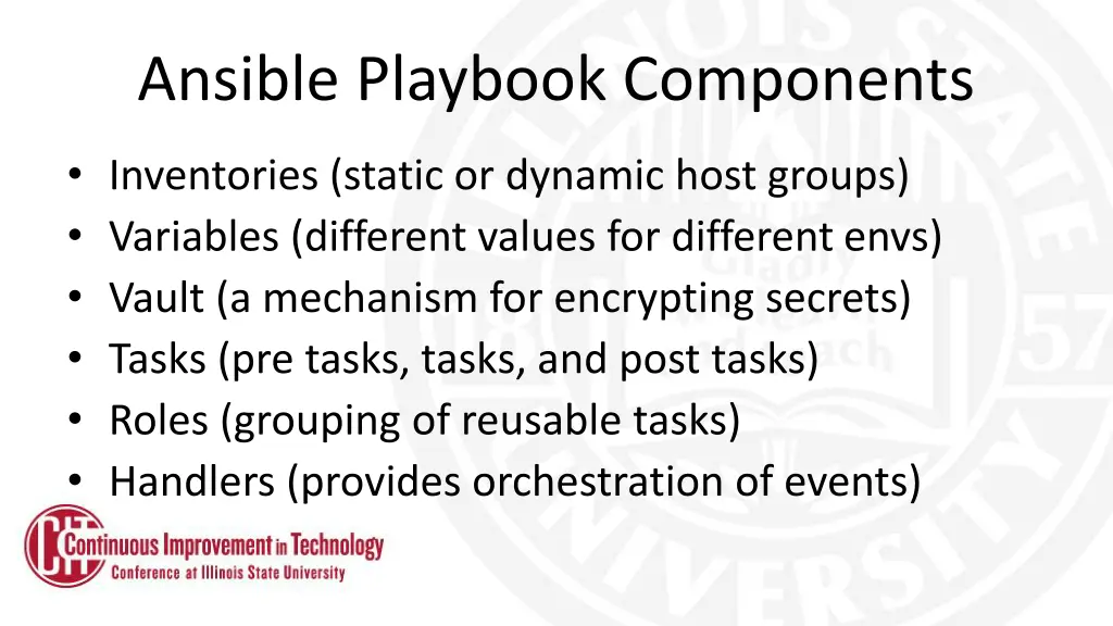 ansible playbook components