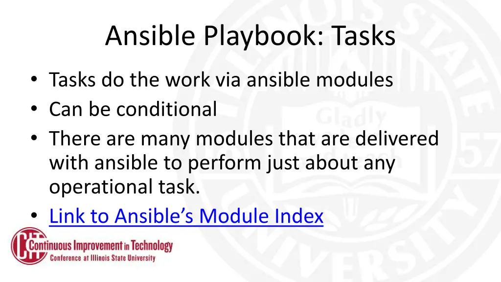 ansible playbook tasks