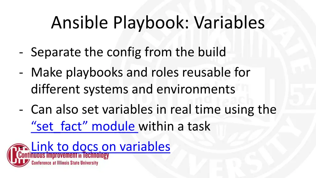 ansible playbook variables