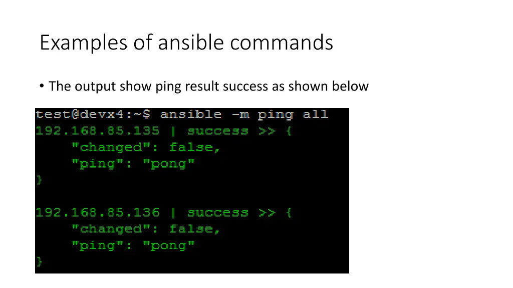 examples of ansible commands
