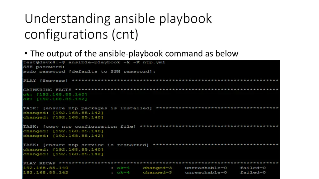 understanding ansible playbook configurations cnt