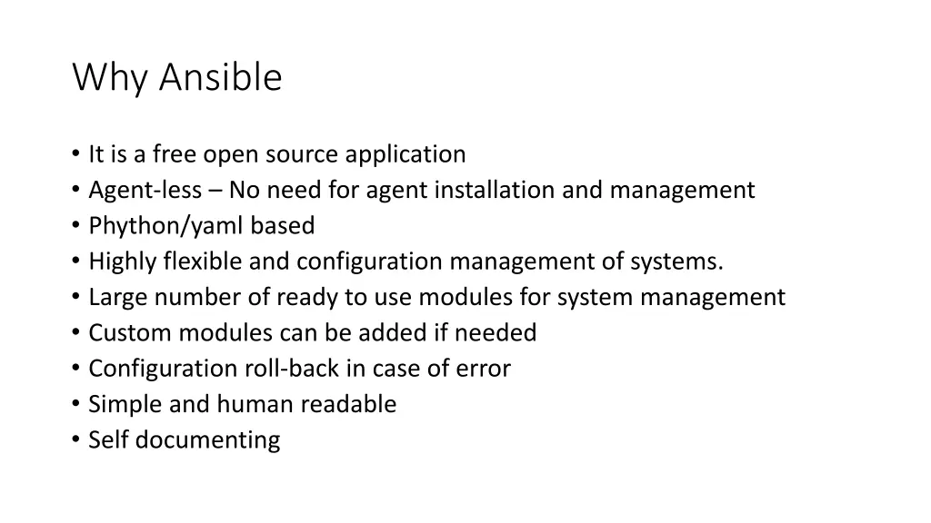 why ansible