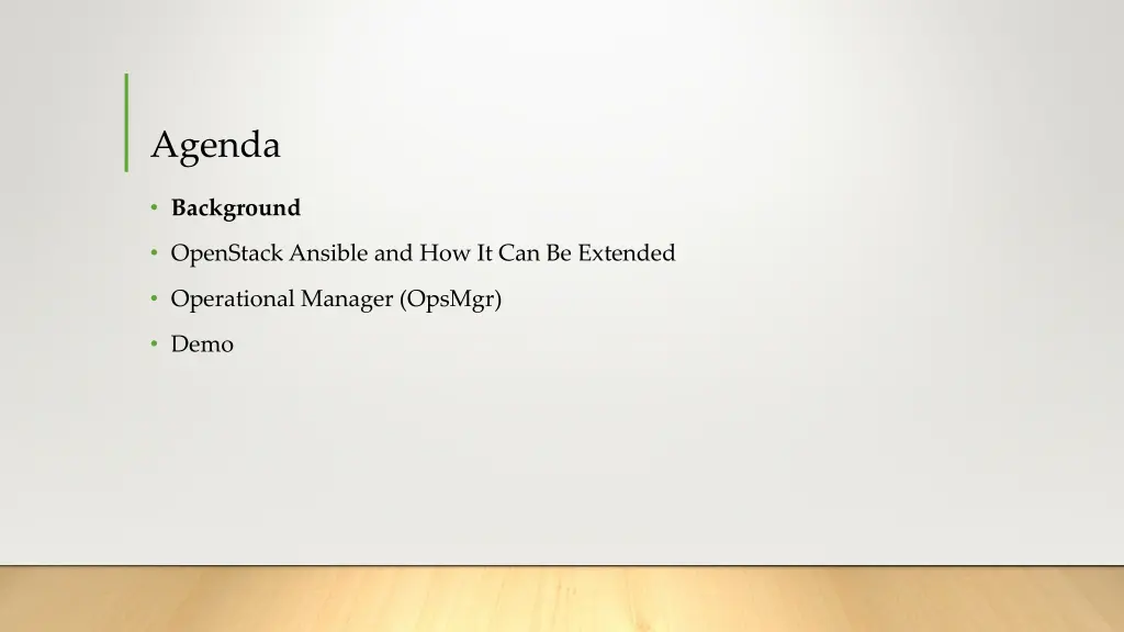agenda 1