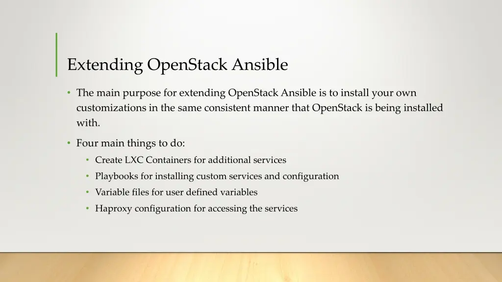 extending openstack ansible