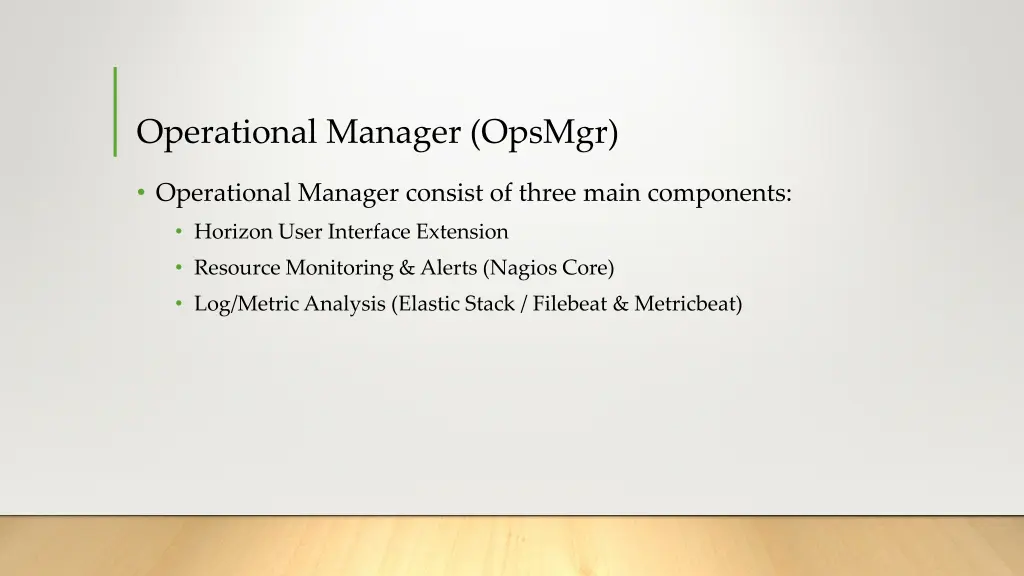 operational manager opsmgr