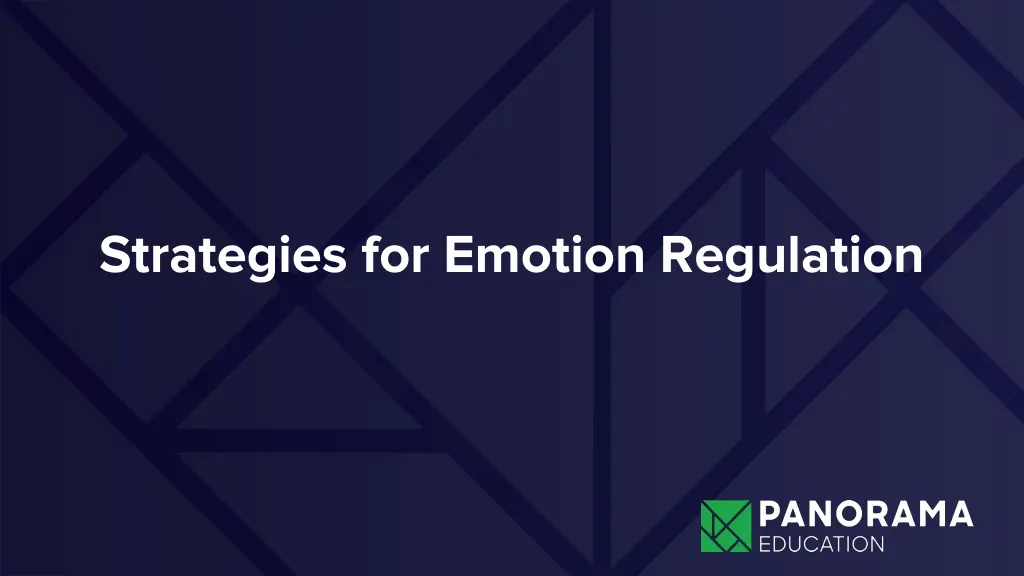 strategies for emotion regulation