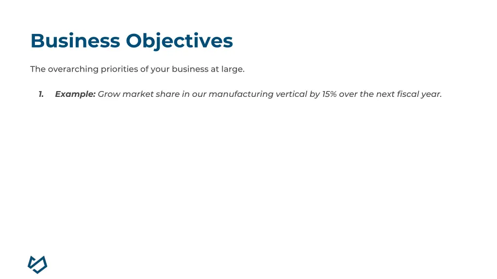 business objectives