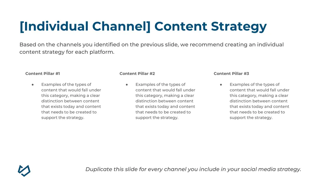 individual channel content strategy