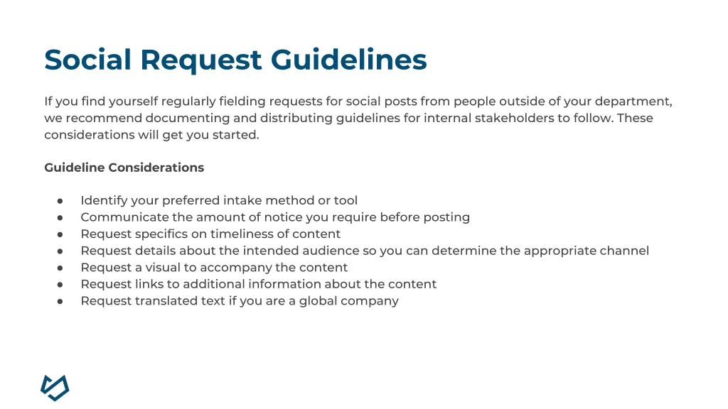 social request guidelines