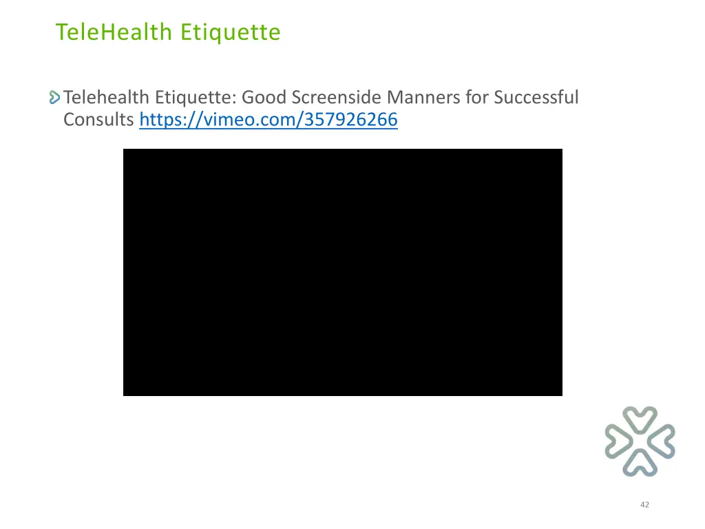 telehealth etiquette