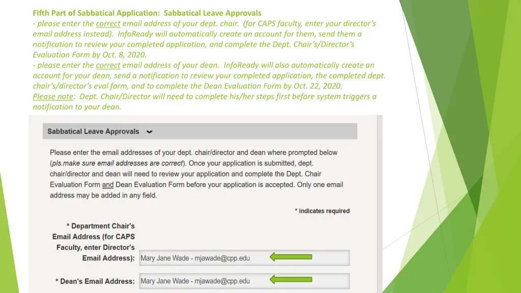 fifth part of sabbatical application sabbatical