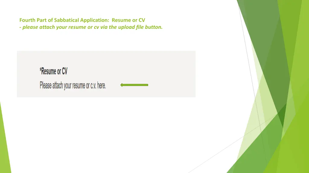 fourth part of sabbatical application resume
