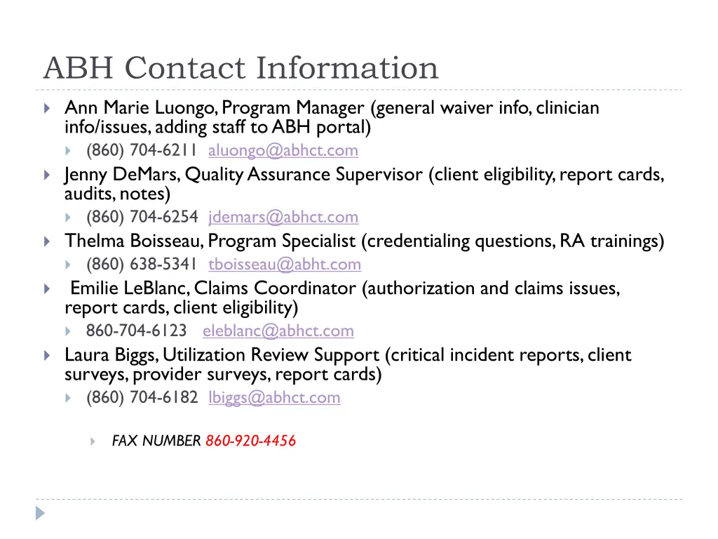 abh contact information