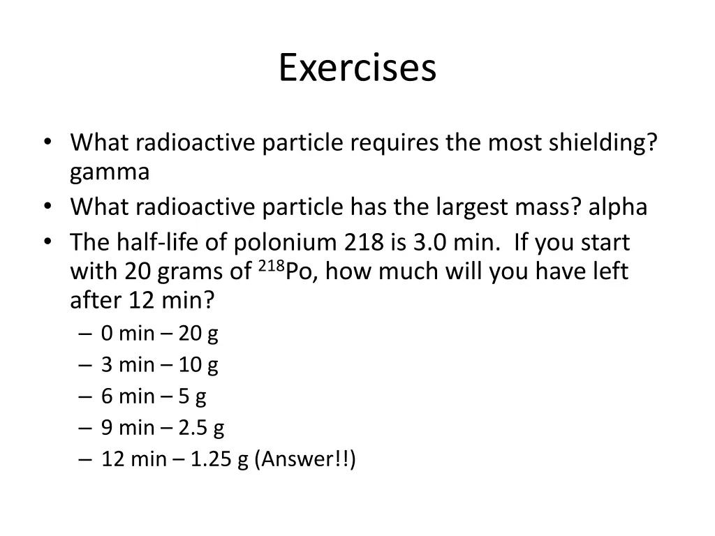 exercises 1