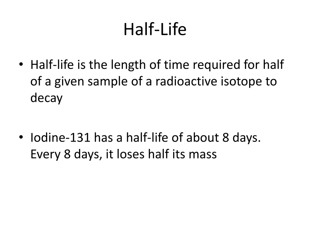 half life
