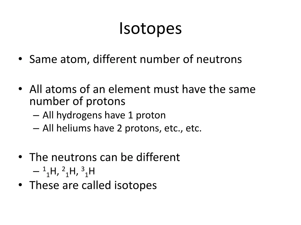 isotopes