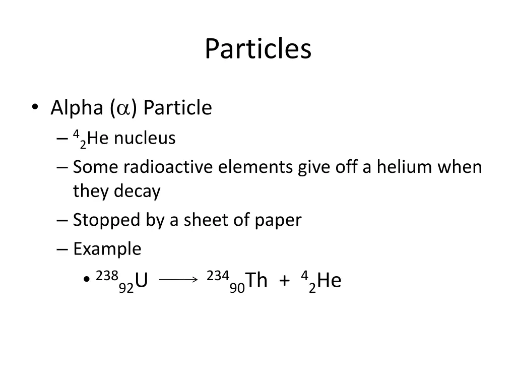 particles