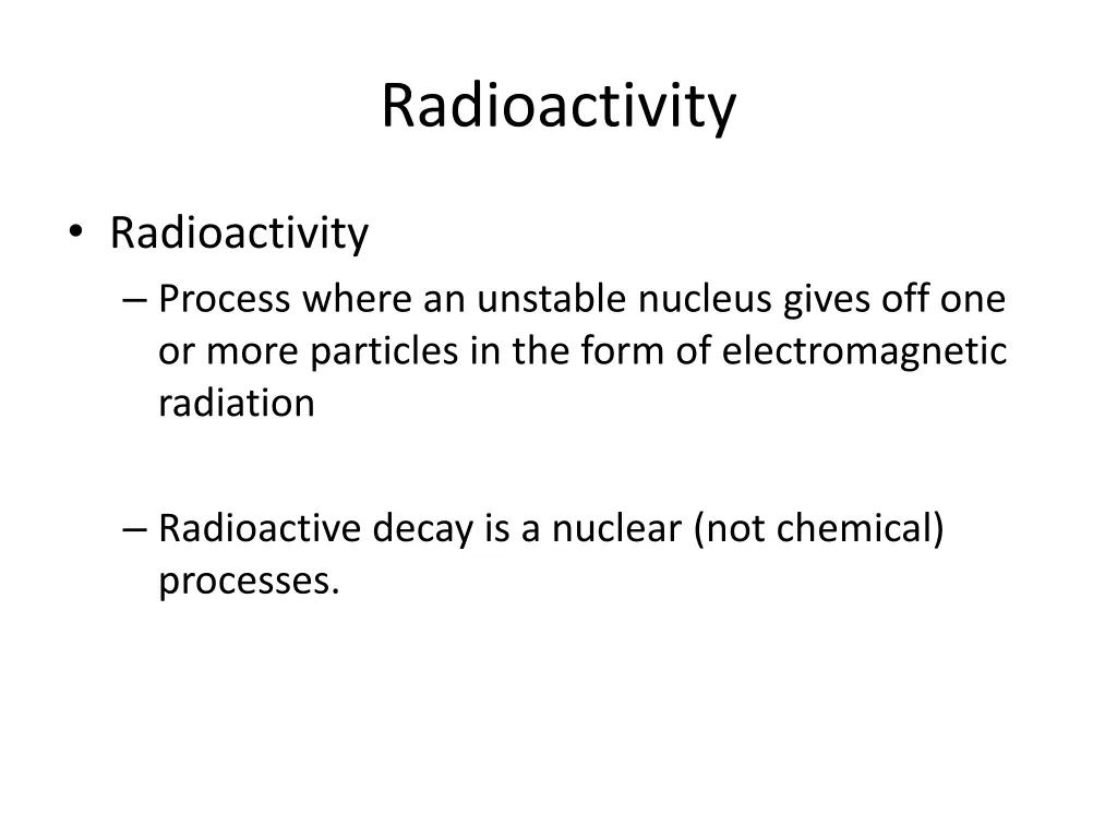 radioactivity