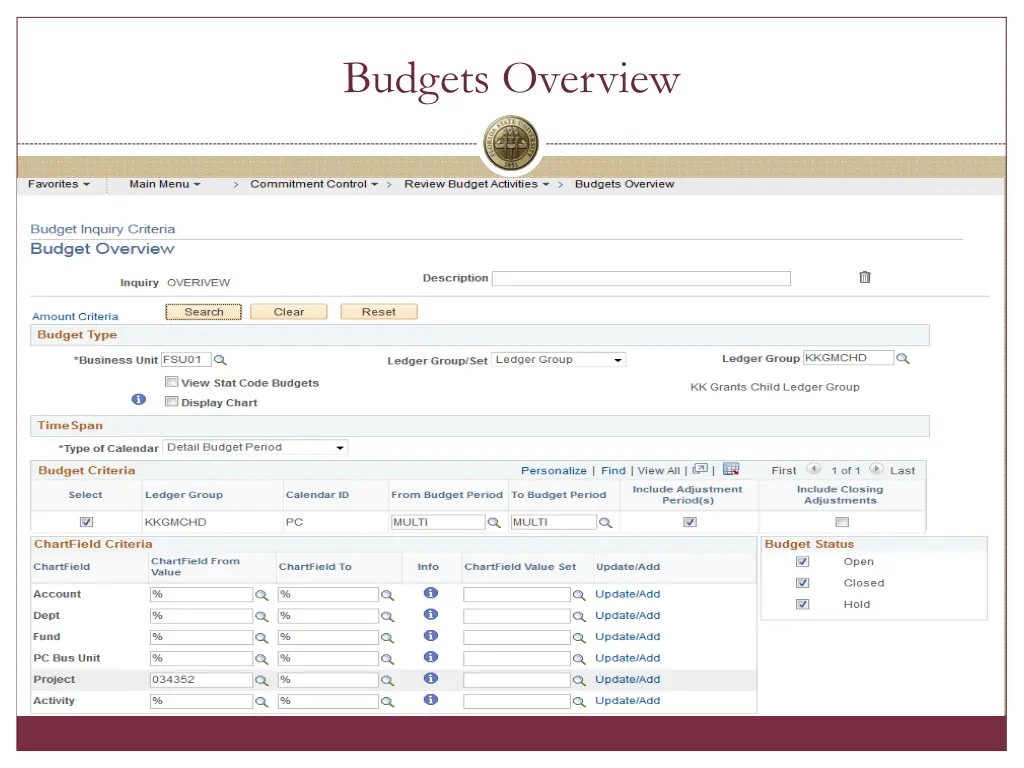 budgets overview 1